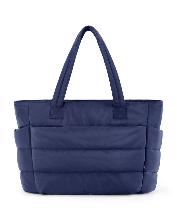 Modieuze dames puffer schoudertas. Deze gewatteerde handtas is perfect voor een trendy look.