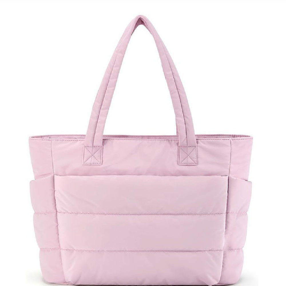 Stijlvolle dames schoudertas met unieke gewatteerde puffer stijl. Trendy accessoire voor vrouwen.