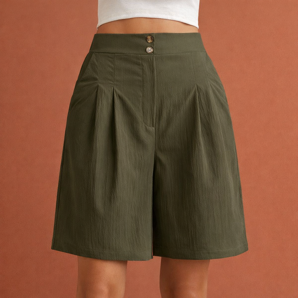 Dames shorts met wijde pijp, comfortabel en modieus, ideaal voor een casual zomerstijl.