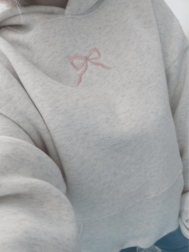 Trendy damestrui: zachte hoodie met opvallende roze strik, ideaal voor dagelijks gebruik en casual outfits.