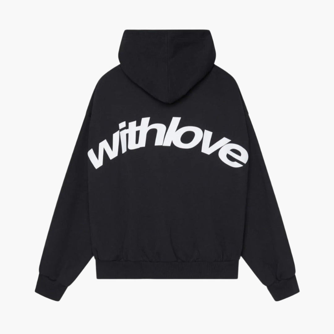 Trendy dames hoodie, ideaal voor een casual look. Voorzien van comfortabele capuchon en unieke statement rugopdruk.