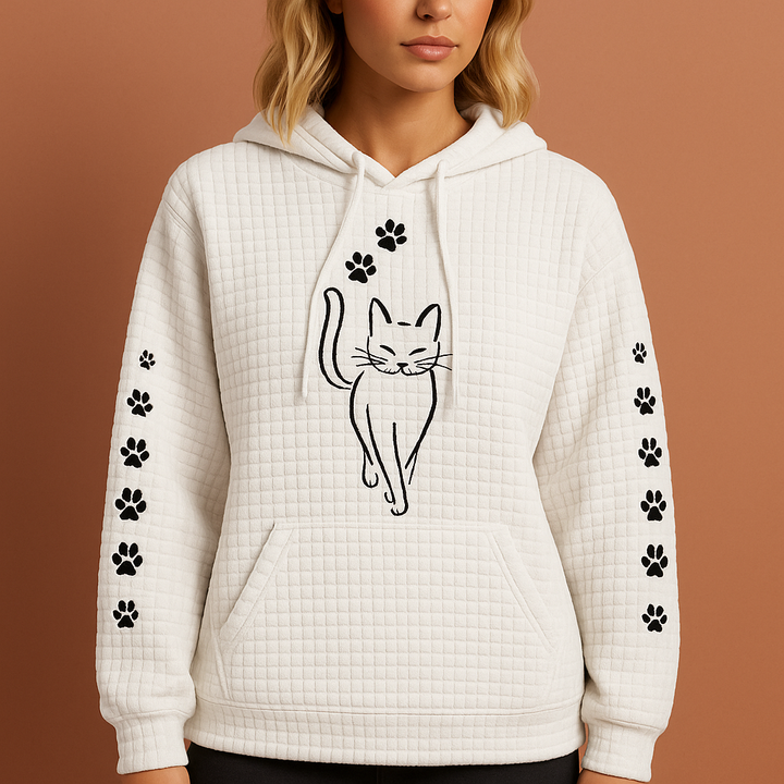 Stijlvolle dames hoodie, veelzijdig en warm; ideale mode kleding voor elke casual herfst- of winterdag.