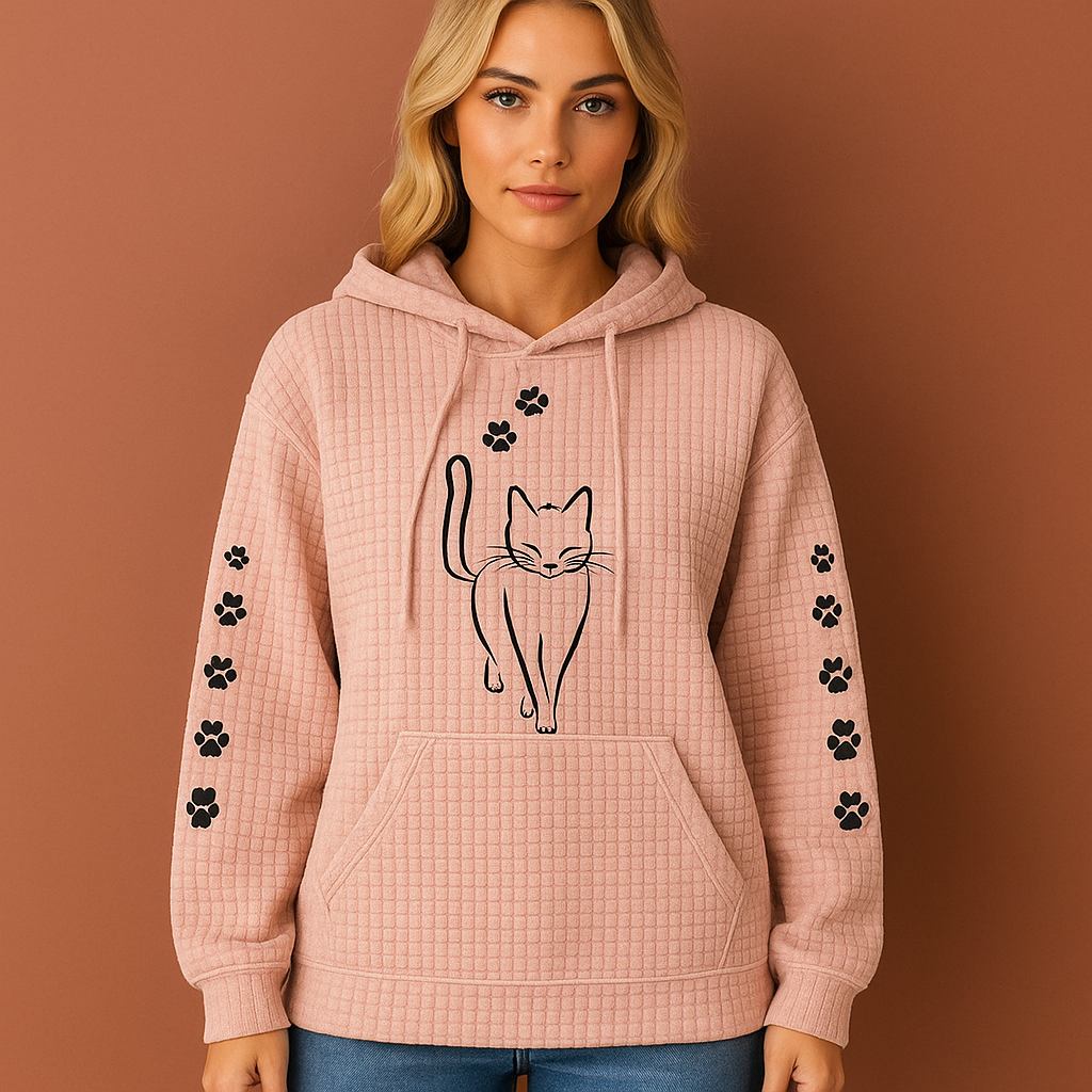 Comfortabele, warme dames hoodie, zacht aanvoelend; de perfecte casual trui voor koude herfst- en winterdagen.