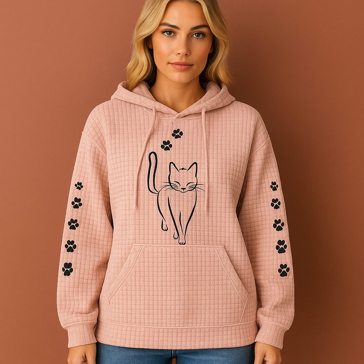 Comfortabele, warme dames hoodie, zacht aanvoelend; de perfecte casual trui voor koude herfst- en winterdagen.