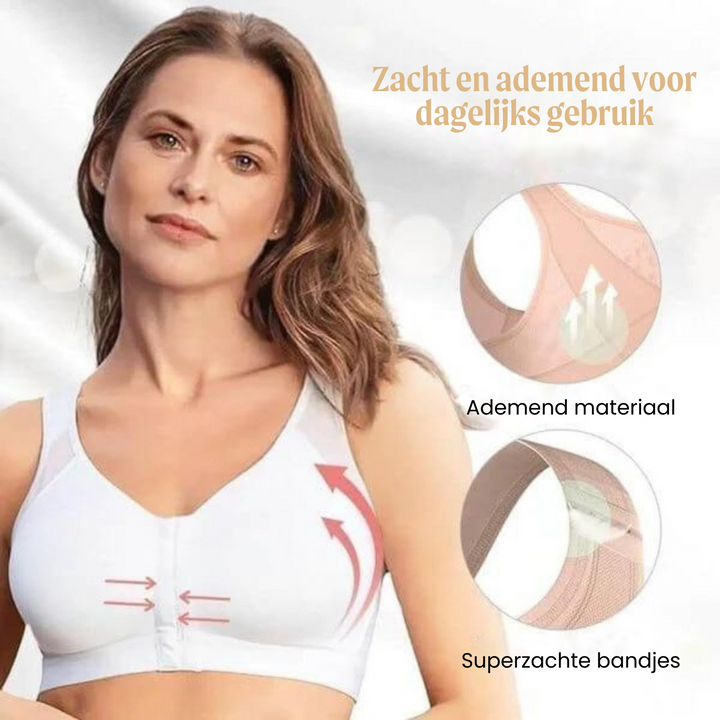 Houdingsbeha dames voor nekkorrectie en schouderontlasting, biedt langdurig comfort en steun.