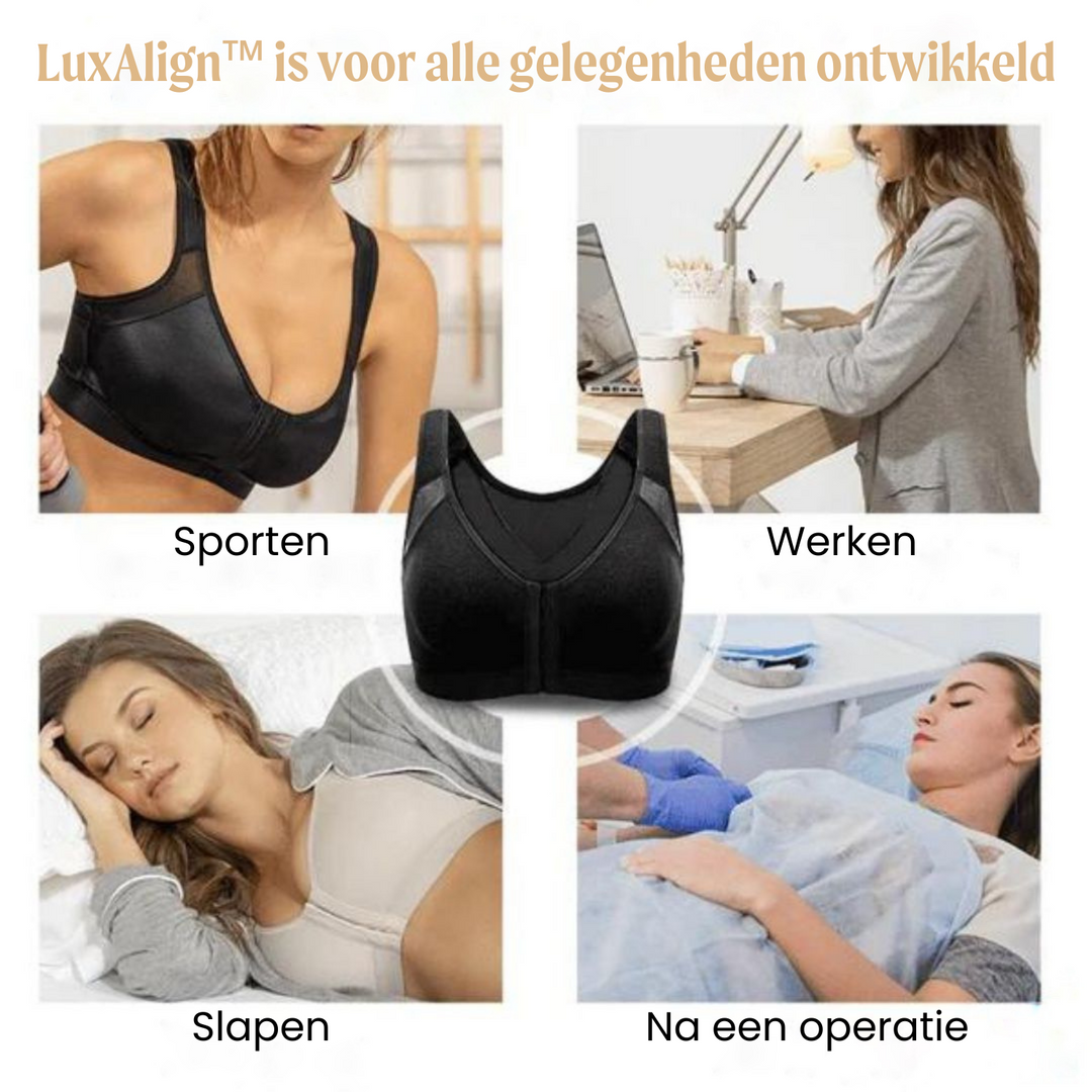 Ademende dames houdingsbeha, perfect voor de hele dag, met verstelbare rugsteun voor optimaal comfort.