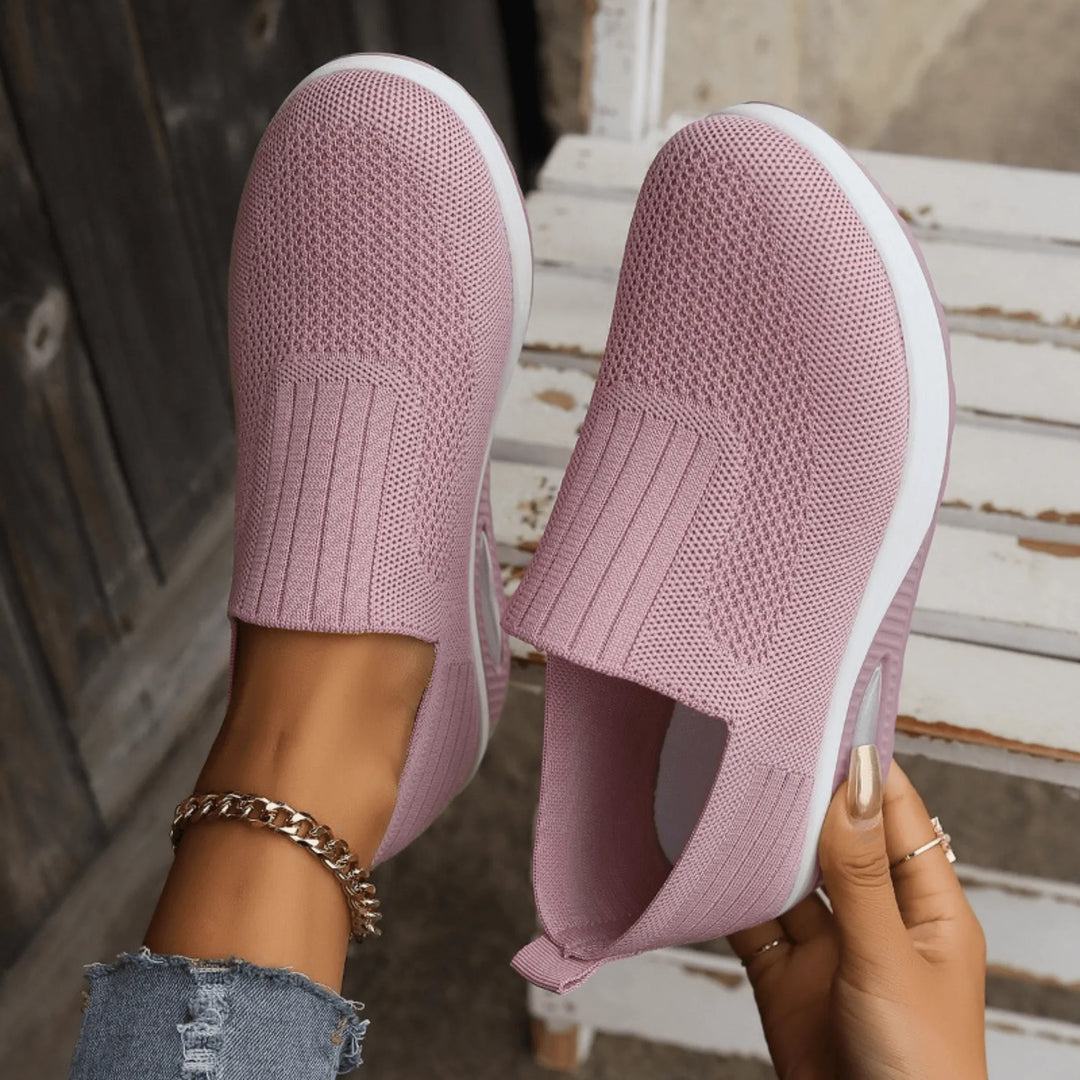 Veelzijdige dames instapsneakers, vetersloze casual schoenen met ademend comfort en een lichtgewicht design.