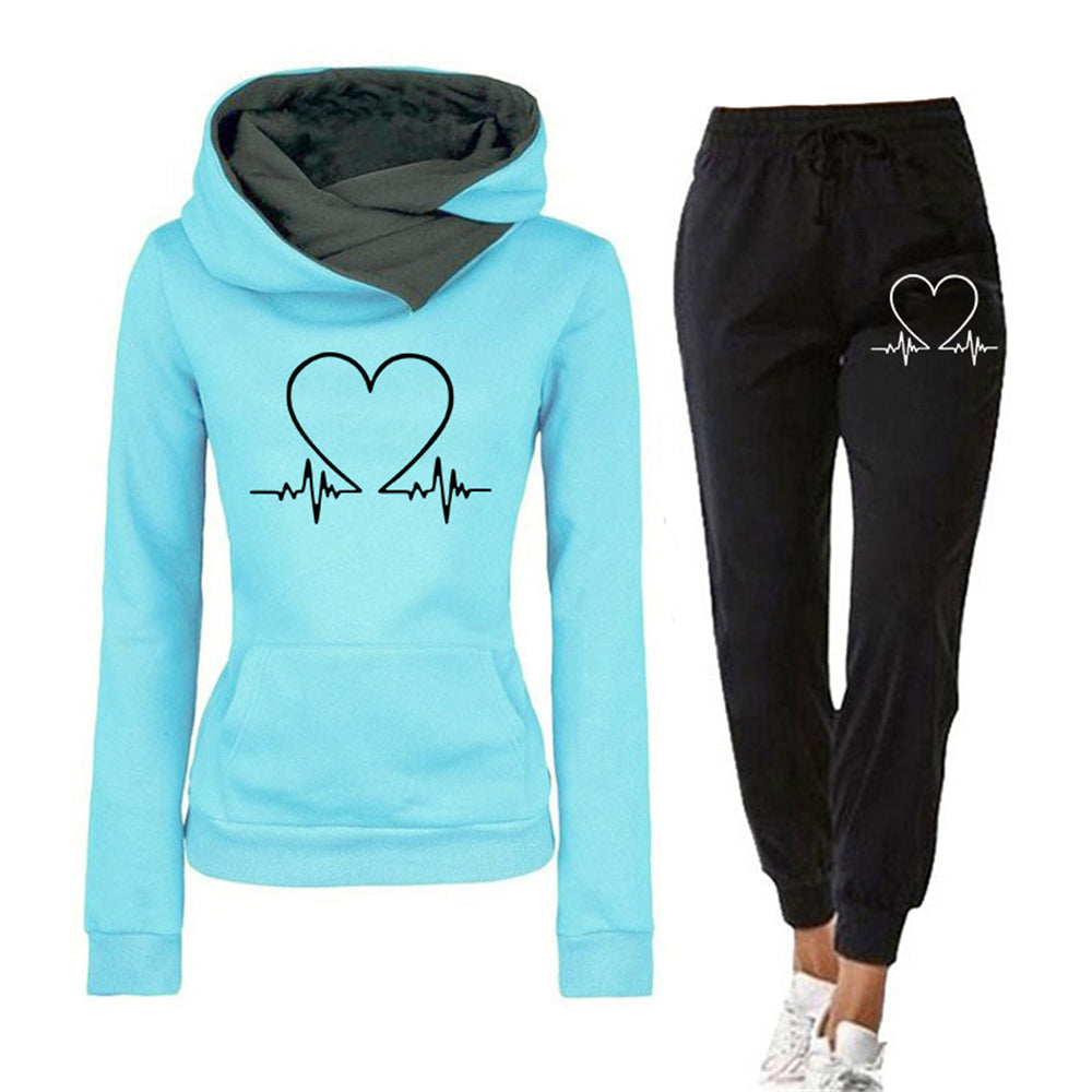 Modieus dames trainingspak set, ideaal als sportief joggingpak voor vrije tijd of ontspanning.