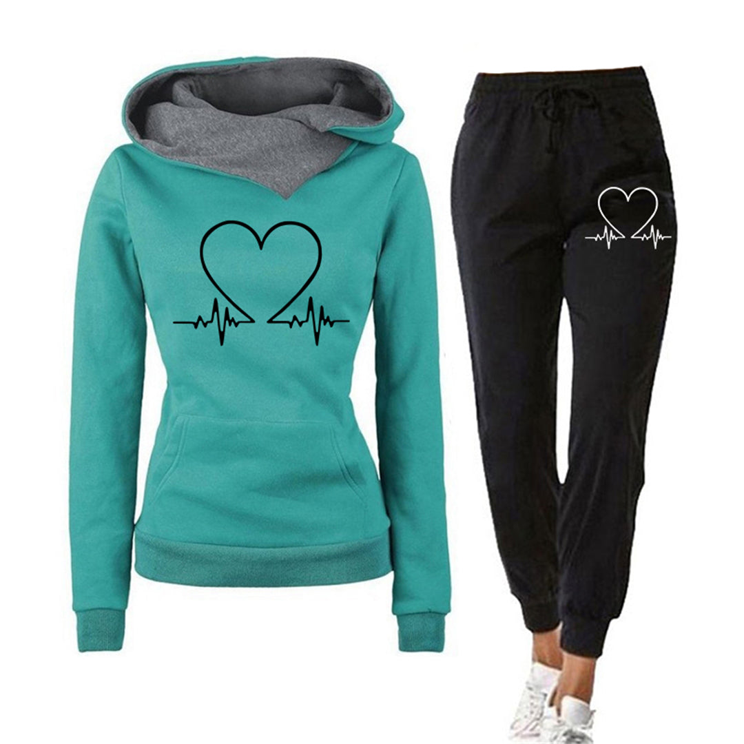Sportief dames joggingpak tweedelige set, perfect trainingspak voor een modieuze en comfortabele look.