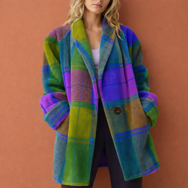 Comfortabele dames mantel in diverse kleuren met revers en zijzakken, een modieuze keuze voor herfst en winter.