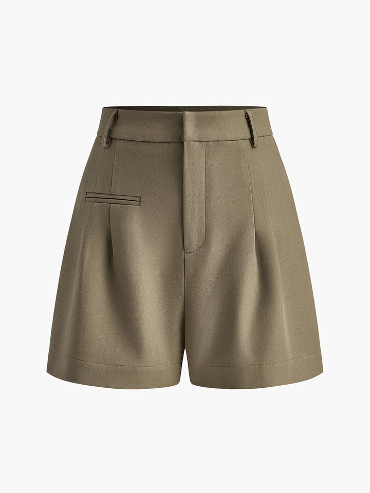 Effen dames shorts, perfect voor een casual zomerlook met hoge taille. Heerlijk comfortabel.
