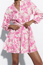Roze bloemenprint