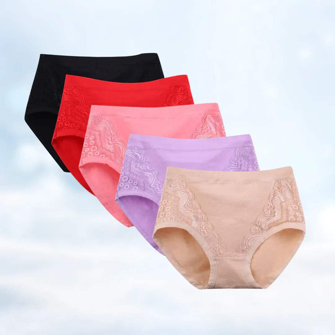 Dames lekvrij incontinentie ondergoed, comfortabel met hoge taille. Ideaal voor dagelijkse bescherming.