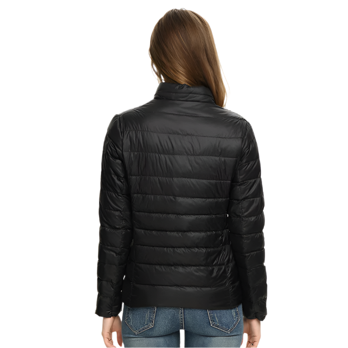 "Dames lichtgewicht donsjas, elegant en warm, donsjack met stijlvolle pasvorm voor winterse dagen."