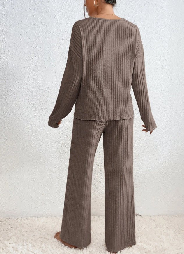 Casual kleding: Dames loungewear set met elegante touch, perfecte moderne set voor dagelijks gebruik.