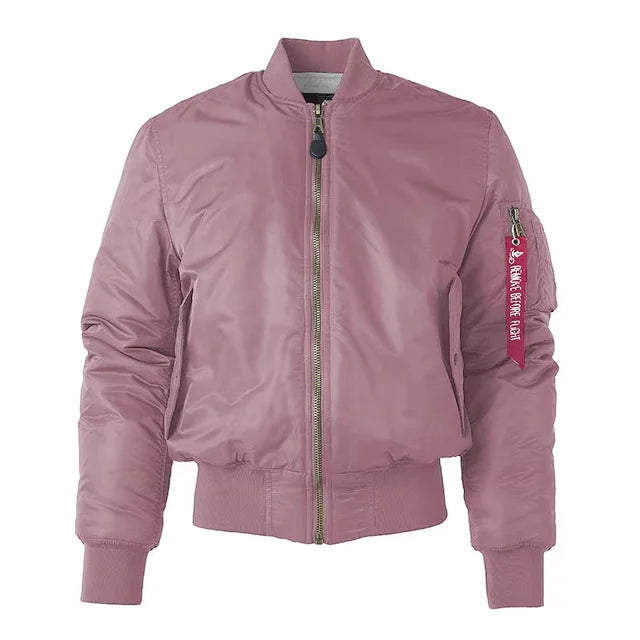 Stijlvol en casual MA-1 bomberjack voor dames. De ideale winddichte jas voor outwear.