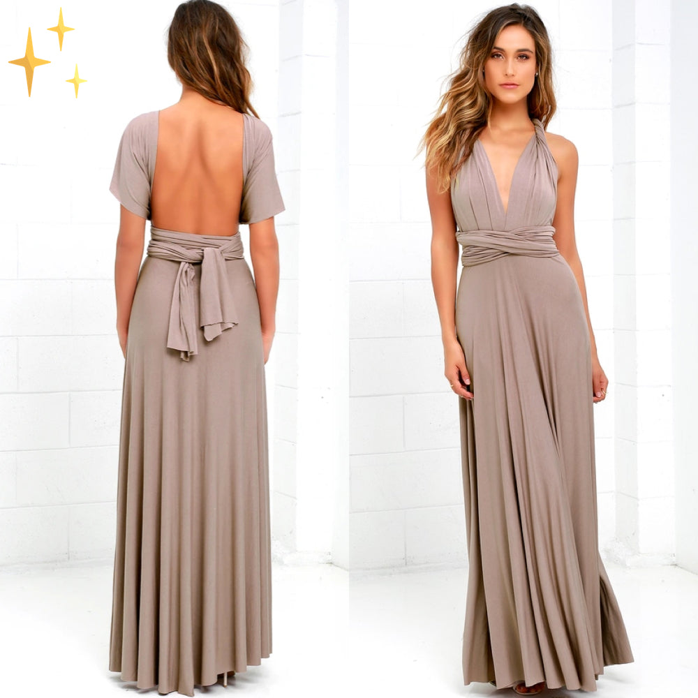 Dames maxi wikkeljurk in effen kleur, veelzijdig en comfortabel voor de zomer.