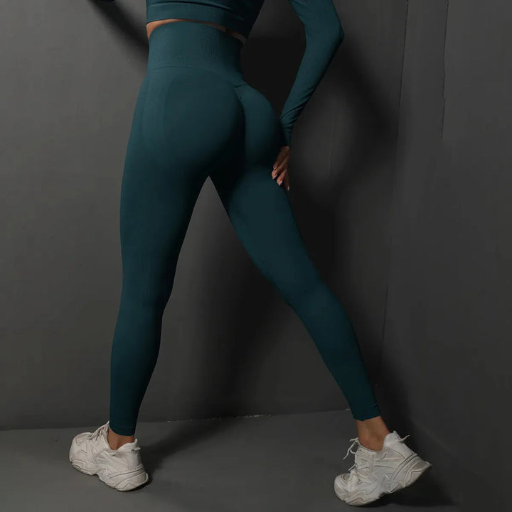 Sportlegging dames naadloos, hoge taille, push-up. Perfect voor gym, yoga en casual activewear.
