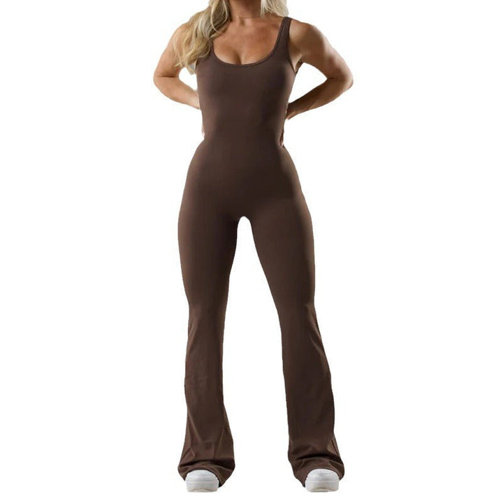 Stijlvolle dames jumpsuit voor yoga, naadloos & flexibel voor optimale bewegingsvrijheid.