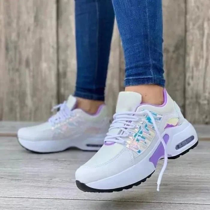 Pijnverlichtende orthopedische dames sneakers, ontworpen met antislip voor stabiliteit en gezonde voeten.