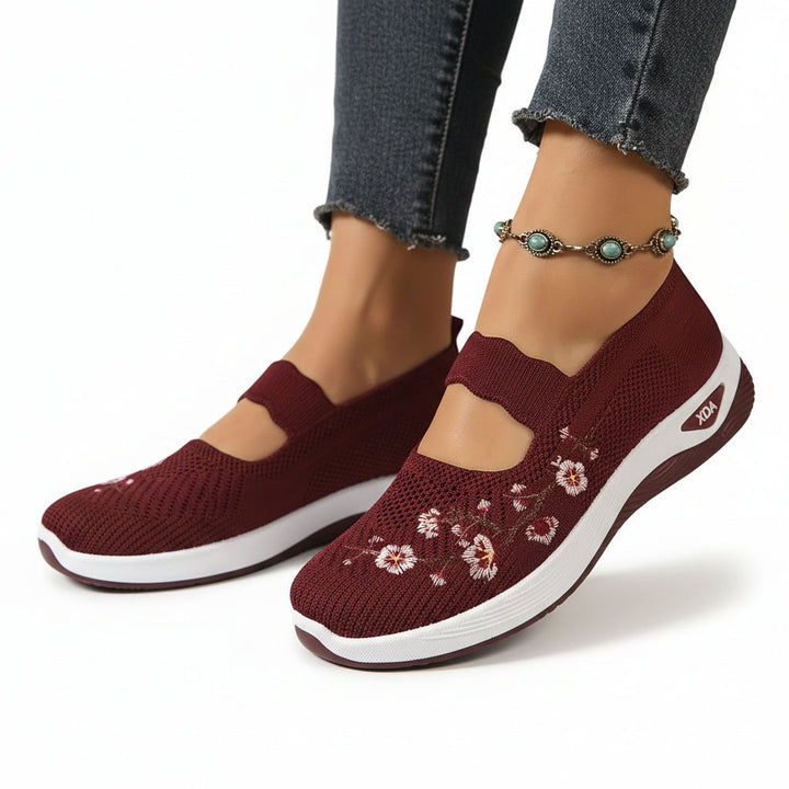 Lichtgewicht orthopedische dames instapschoenen, bieden comfort en ondersteuning voor hoge wreef en brede voeten.
