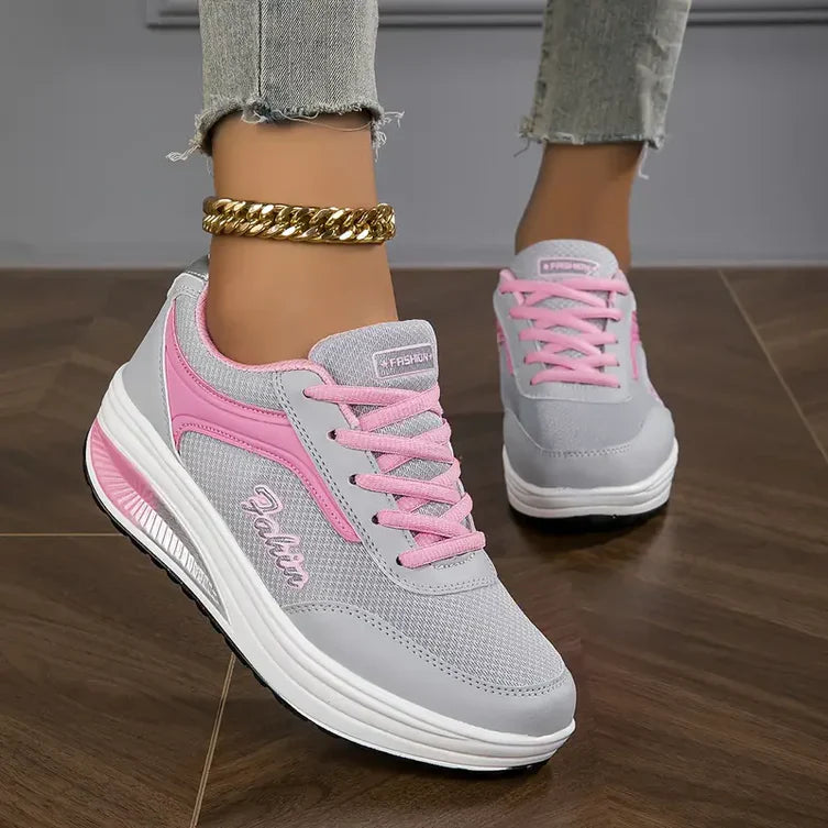 Ergonomische dames sneakers die pijn verlichten en de houding verbeteren, perfect voor dagelijkse activiteiten.