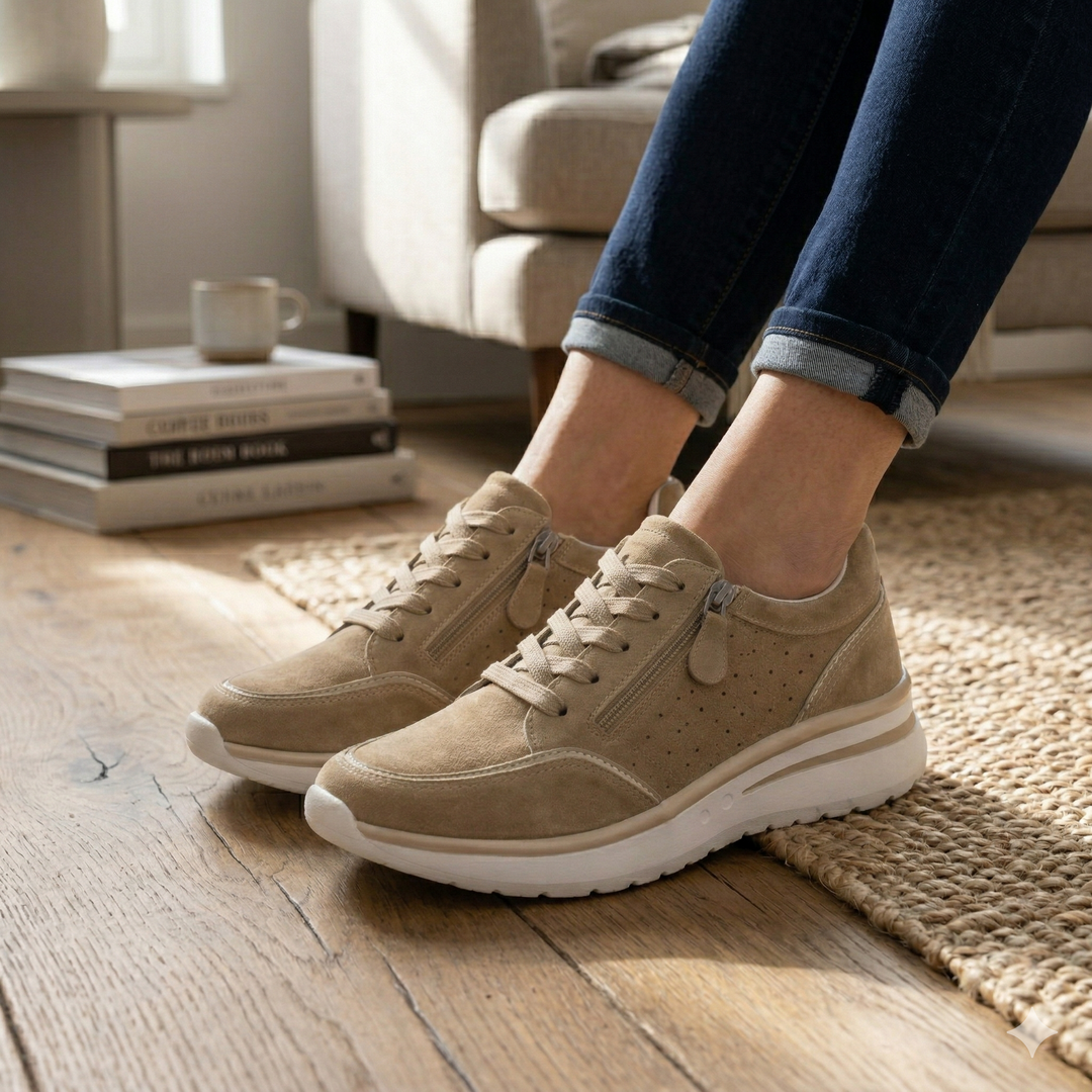 Lichtgewicht dames wandelschoenen met orthopedisch comfort, ideaal voor een actieve levensstijl.