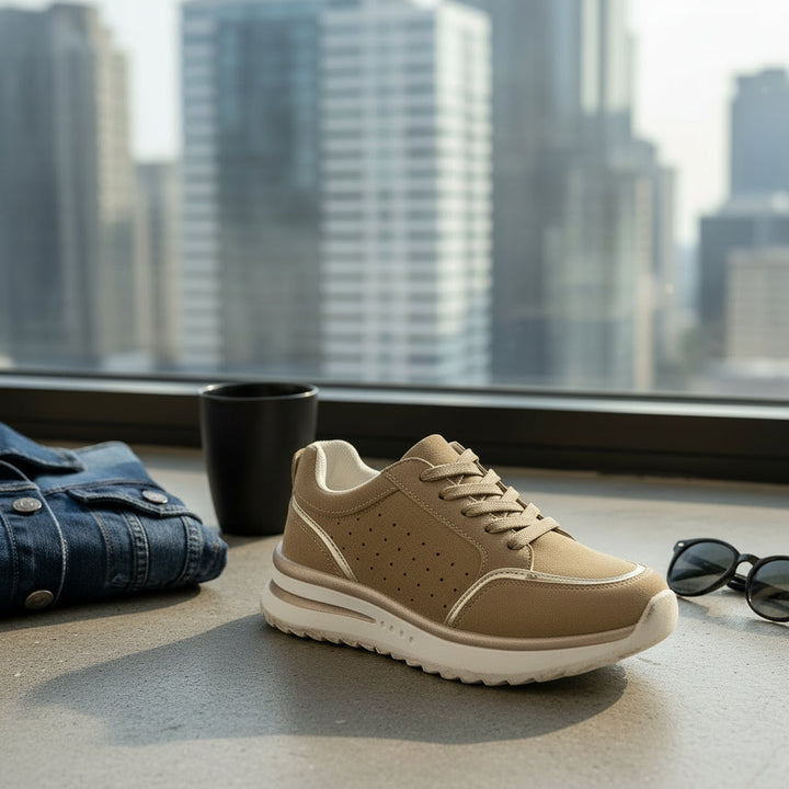Ademende dames sneakers orthopedisch, zorgen voor frisheid en comfort tijdens lange wandelingen.