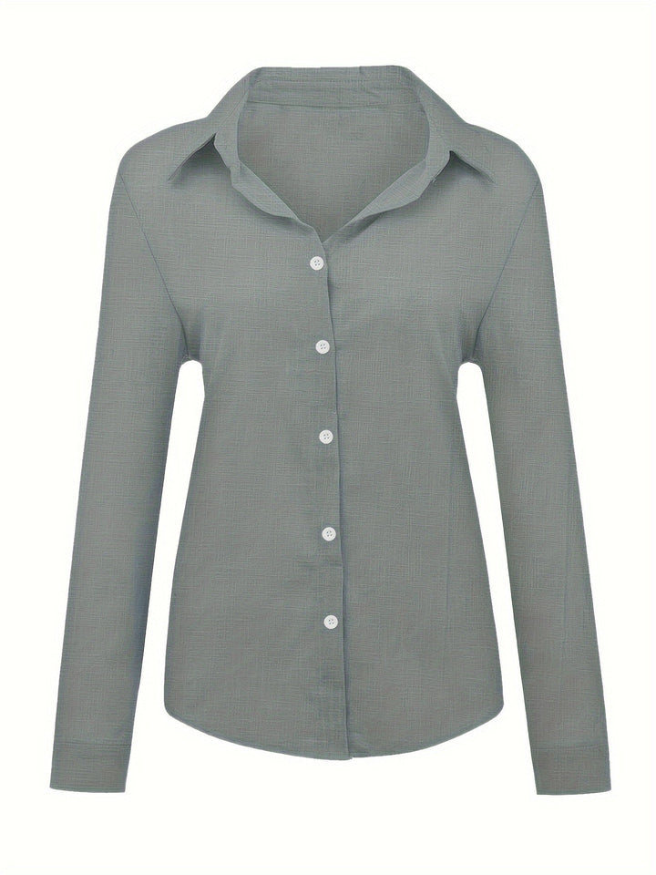 Dames top met lange mouwen, veelzijdig design voor zowel casual als zakelijke lente/zomer looks.