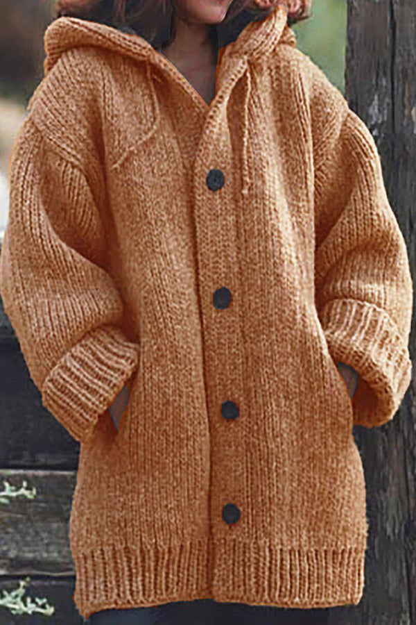 Comfortabel oversized damesvest met capuchon, ideaal voor alledaagse herfstmode.