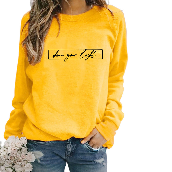 Dames oversized sweatshirt; comfortabel en casual met trendy slogan print, perfect voor vrije tijd.