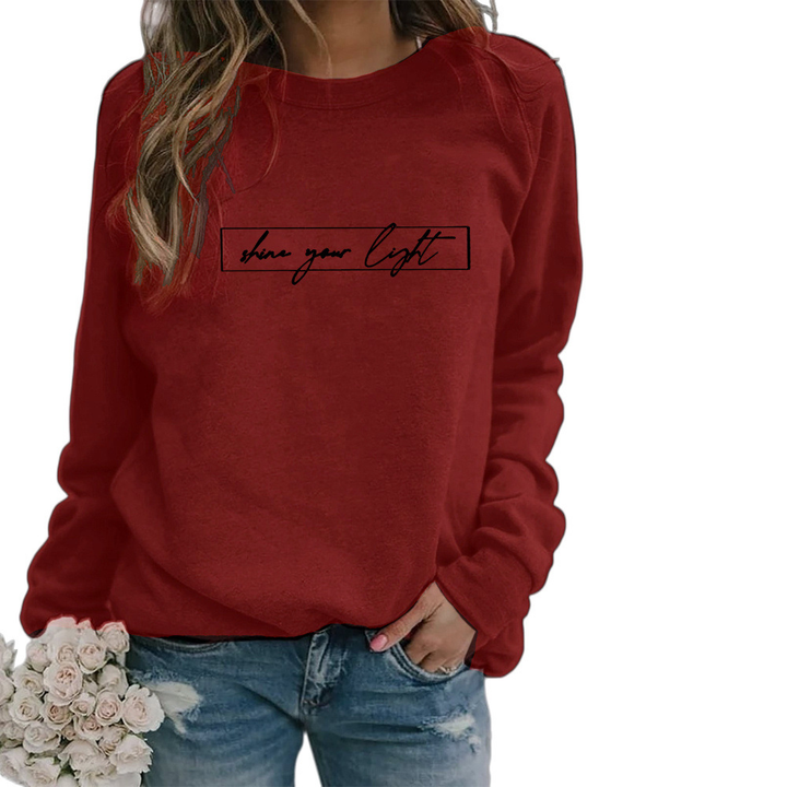 Ontspannen pasvorm dames oversized sweatshirt; met leuke slogan print voor een comfortabele, modieuze look.
