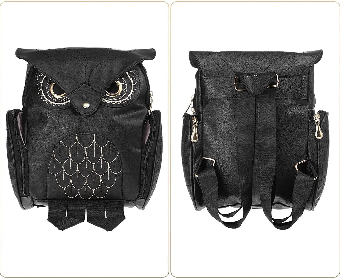 Trendy PU leren damesrugzak met uilenprint, een ideaal cadeau voor modebewuste vrouwen.