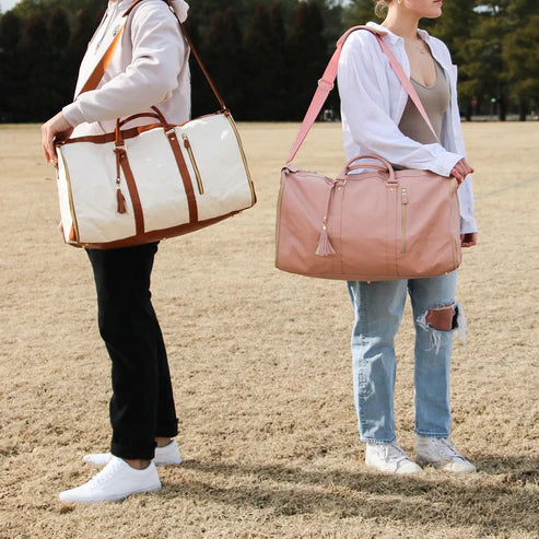 Vegan leren reisbagage voor vrouwen, model Isabelle, met ruimte voor kreukvrije kleding. Comfortabel en elegant.