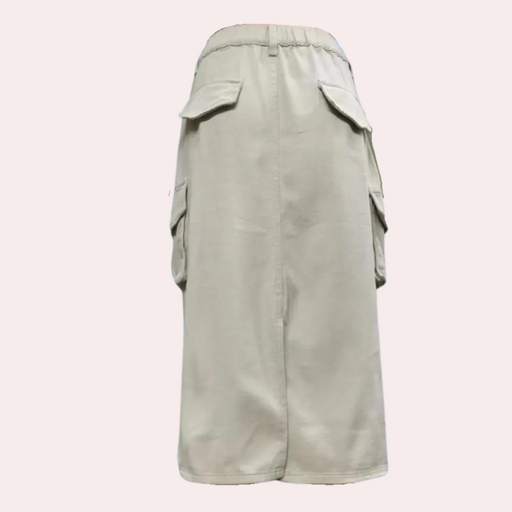 Comfortabele dames cargo rok in retro stijl met flatterende pasvorm. Ideaal voor dagelijks gebruik en trendy looks.
