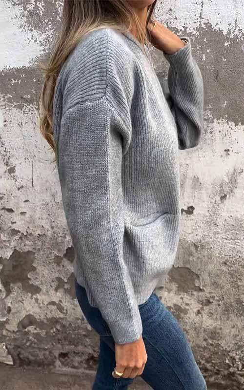 Elegant dames cardigan met ritssluiting, perfect voor een comfortabele en casual look.