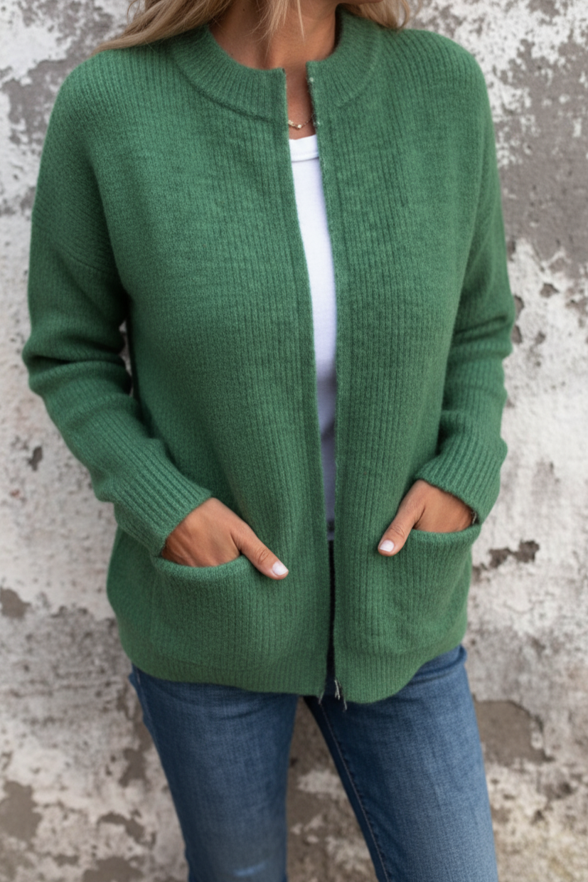Veelzijdig dames ritsvest, eenvoudig te combineren voor een stijlvolle outfit. Comfortabele pasvorm.