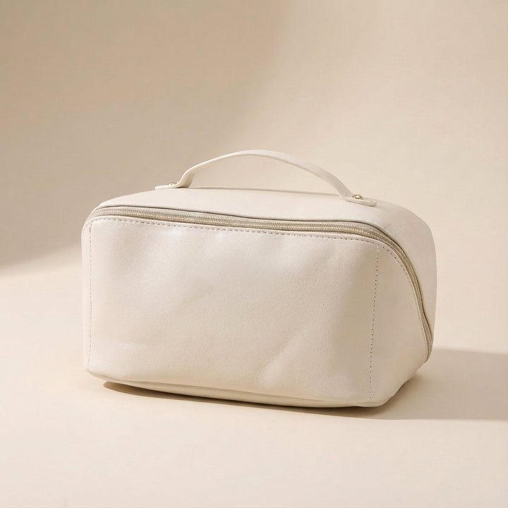 Elegante vierkante beautycase voor dames, met ruime indeling en vakken voor al je make-up en beautyproducten.