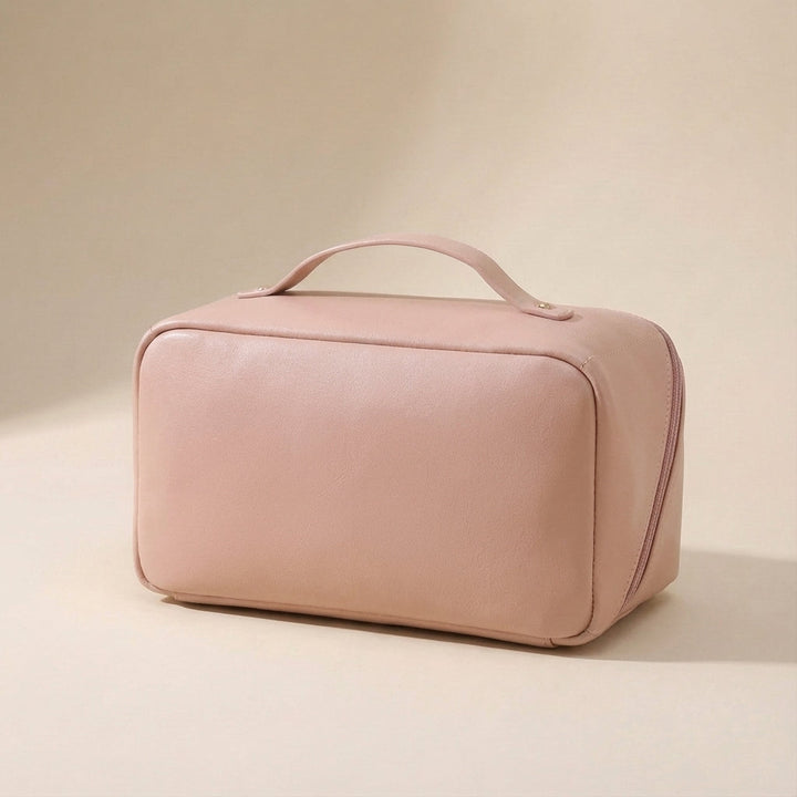 Veelzijdige make-up tas/reistas voor dames, met georganiseerde vakken voor cosmetica en toiletartikelen.