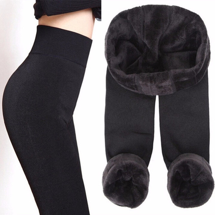 Dames thermo legging met warme voering en hoge taille, ideaal voor de koude herfst & winter.