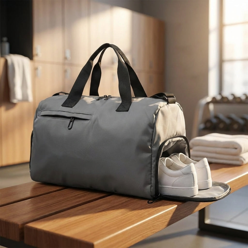 Dames TrailGrip sport duffel tas met apart schoenvak, ideaal voor gym, waterbestendig.