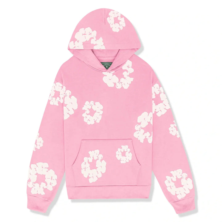 Complete Selvianne dames joggingpak set; hoodie en broek, comfortabel en stijlvol, met unieke bloemdetails.
