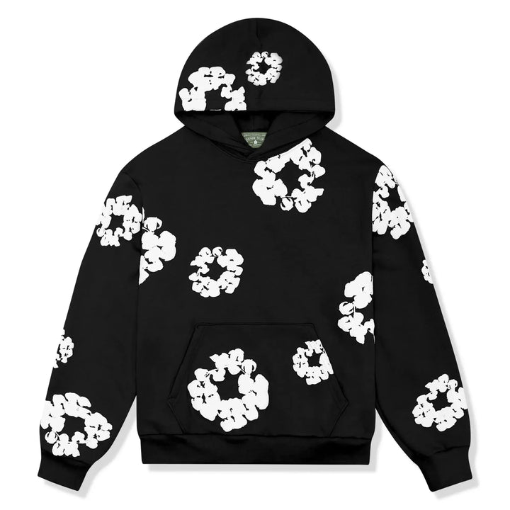 Stijlvolle dames hoodie en joggingbroek set Selvianne met unieke bloemdetails voor een trendy look.