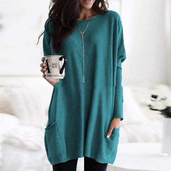 Veelzijdige dames trui, lange mouwen, losse pasvorm, styled voor eigentijdse, comfortabele elegantie in lente/herfst.