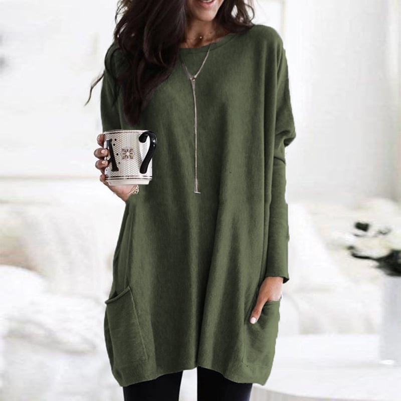 Textuur van de comfortabele dames trui, lange mouwen, losse pasvorm, ribboorden. Geschikt voor lente/herfst mode.
