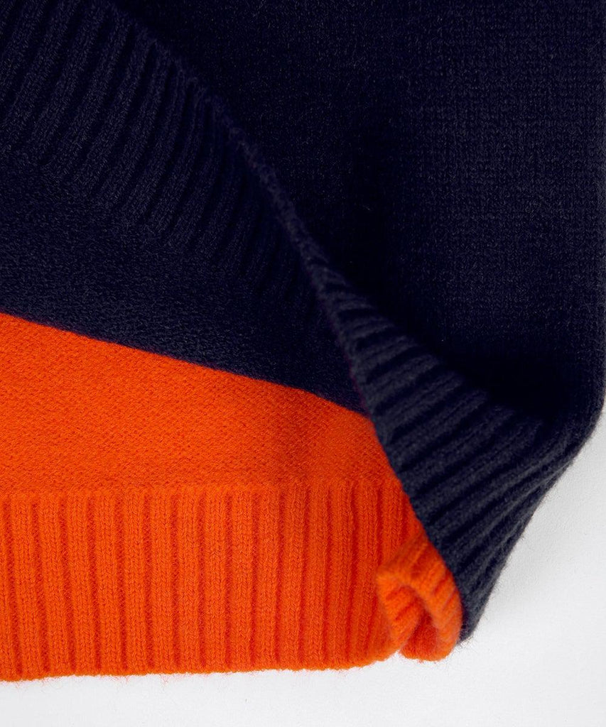 Herfst/winter dames trui met lange mouwen en modern kleurblokpatroon, veelzijdig en warm.