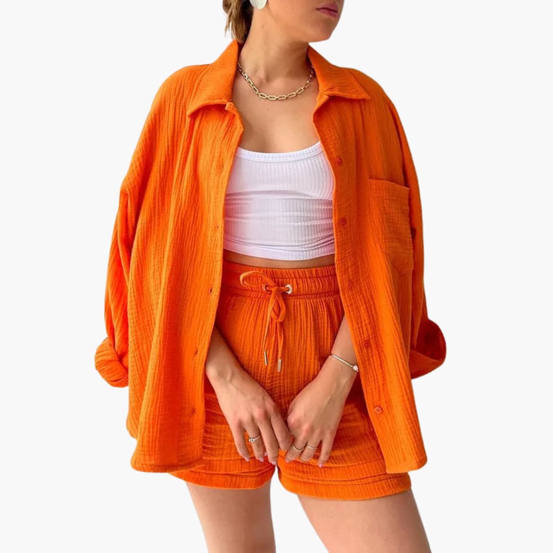 Ontdek de trendy tweedelige dames zomerset, combineert comfort met chique moderne stijl.