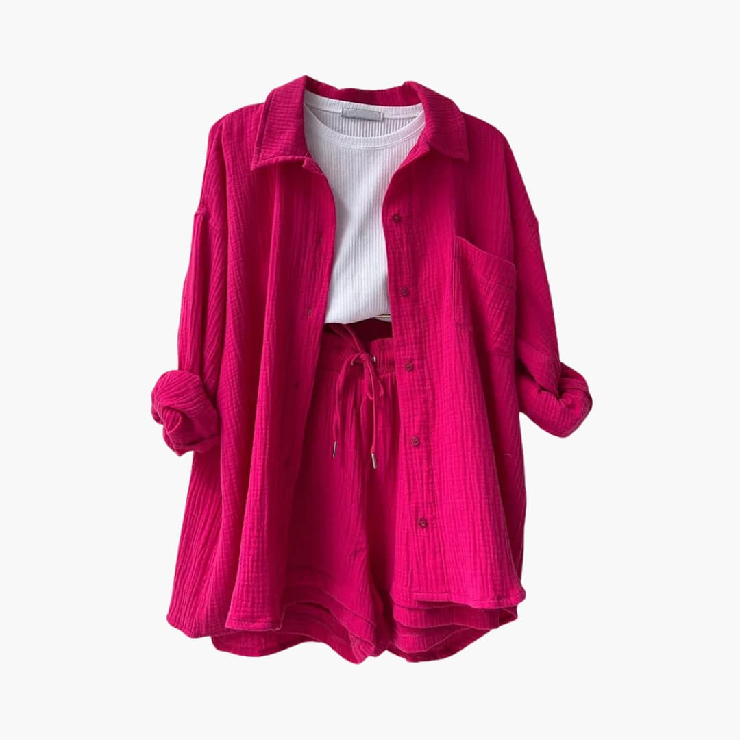 Chique moderne tweedelige dames set, essentiële zomerkleding voor trendy zomermode.