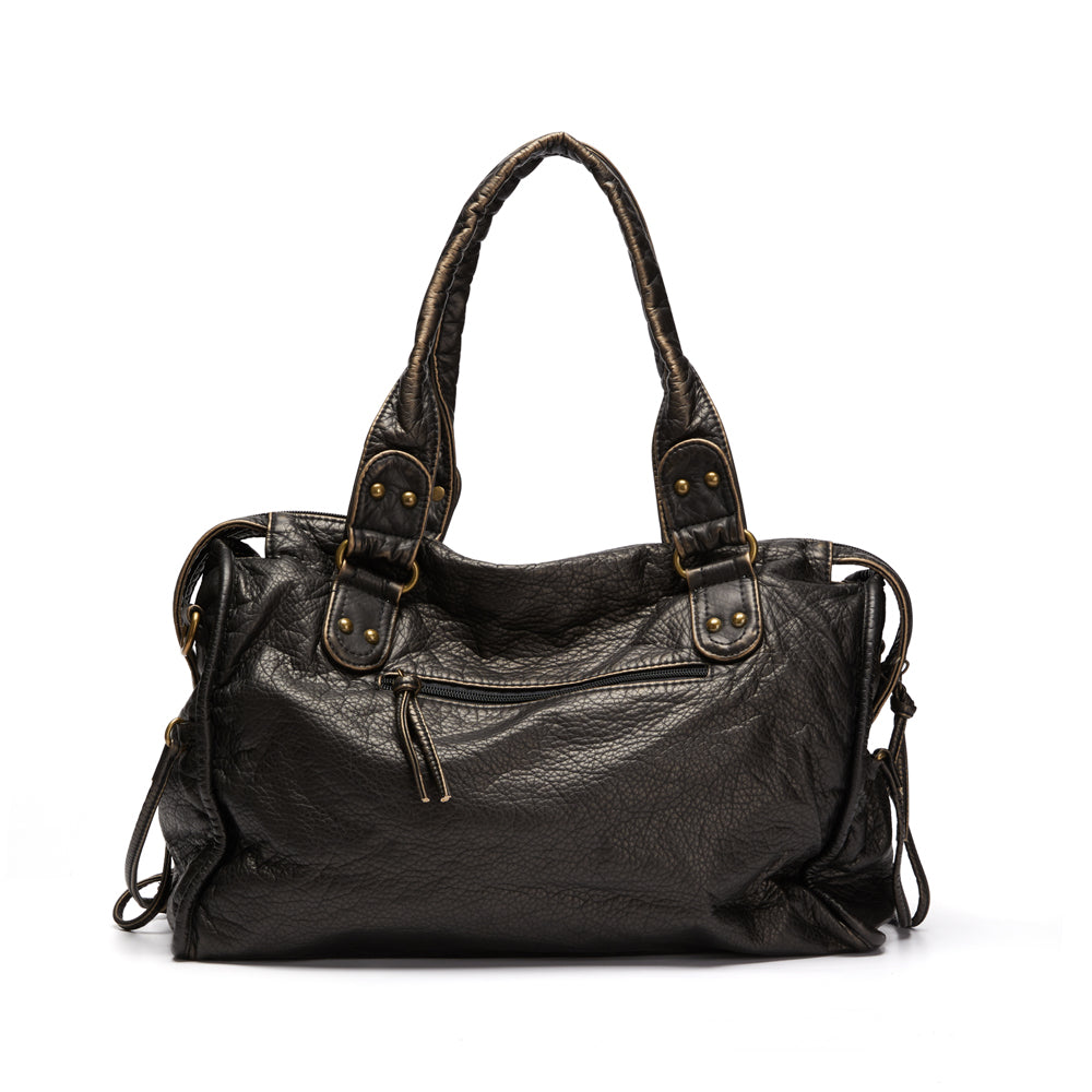 Dagelijkse dames vintage handtas, ruime en elegante schoudertas, perfect als school- of werktas.