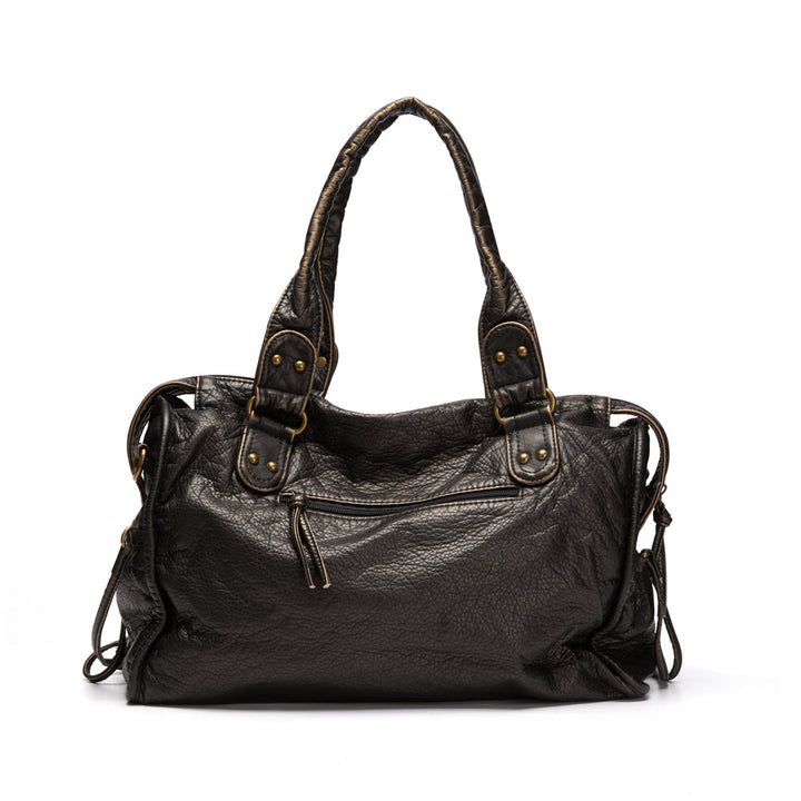 Dagelijkse dames vintage handtas, ruime en elegante schoudertas, perfect als school- of werktas.